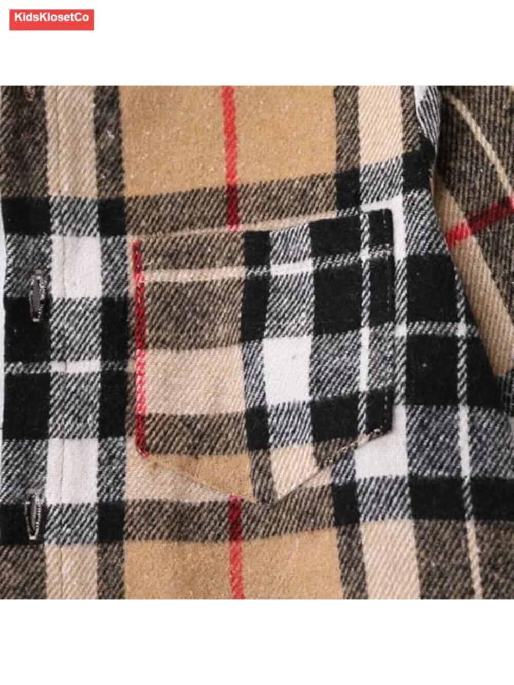 2-Piece Boys Flannel Cotton Plaid Hoodie & Jogger Set